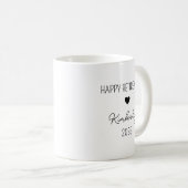 カスタム定年退職マグカップ、名入れハッピー退職 コーヒーマグカップ (正面右)