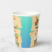 カスタム宝の地図ガール海賊誕生日パーティー 紙コップ (右)