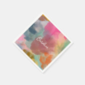 カスタム宝石トーン抽象芸術 スタンダードカクテルナプキン (角)