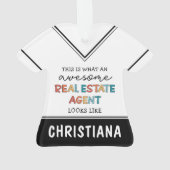 カスタム実在おもしろい不動産仲介業者素晴らし オーナメント (裏面)