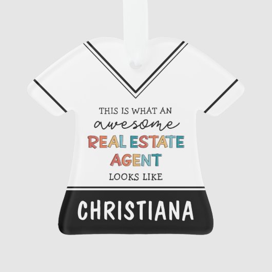 カスタム実在おもしろい不動産仲介業者素晴らし オーナメント (裏面)
