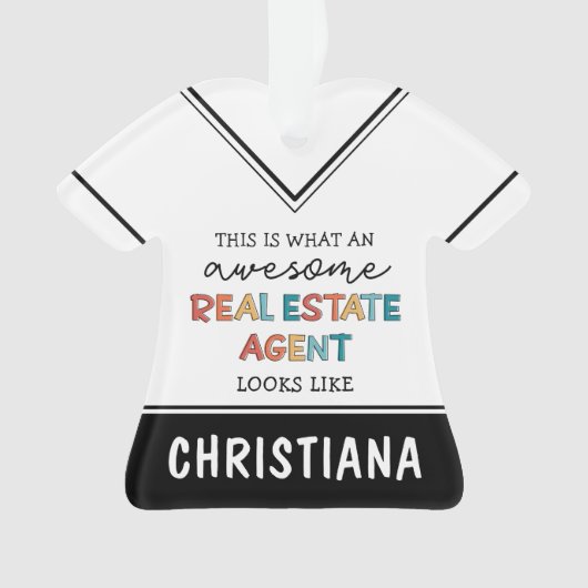 カスタム実在おもしろい不動産仲介業者素晴らし オーナメント (正面)