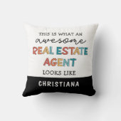 カスタム実在おもしろい不動産仲介業者素晴らし クッション (裏面)