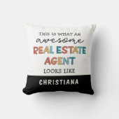 カスタム実在おもしろい不動産仲介業者素晴らし クッション (正面)