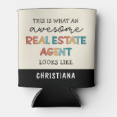 カスタム実在おもしろい不動産仲介業者素晴らし 缶クーラー (正面)