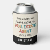 カスタム実在おもしろい不動産仲介業者素晴らし 缶クーラー (缶裏面)