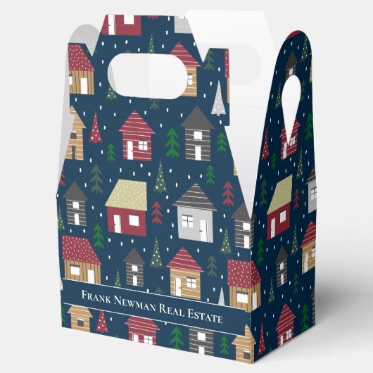 カスタム実在エステートハウズホリデークリスマスパーティー フェイバーボックス (オープン)