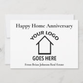 カスタム実在エステートロゴハッピーホームアニバーサリー カード (正面)