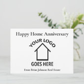 カスタム実在エステートロゴハッピーホームアニバーサリー カード (スタンド正面)