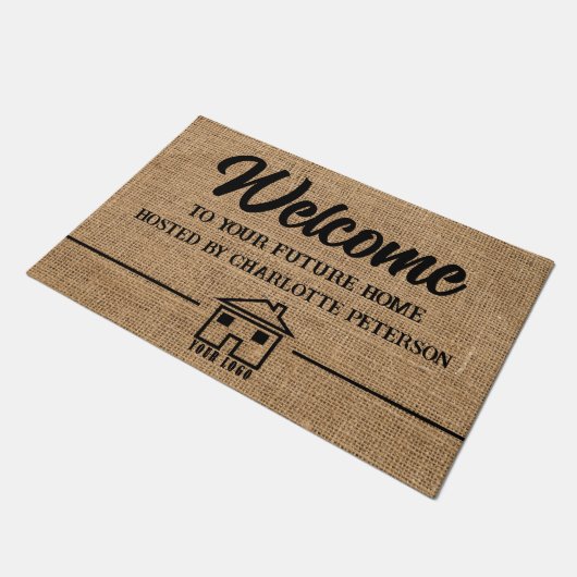 カスタム実在エステート不動産仲介業者オープンハウス ドアマット (アングル)