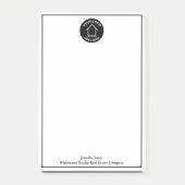 カスタム実在エステート会社のロゴシンプルモダン ポストイット (正面)