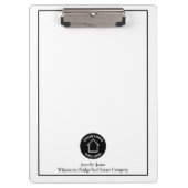 カスタム実在エステート会社のロゴシンプル不動産 クリップボード (正面)