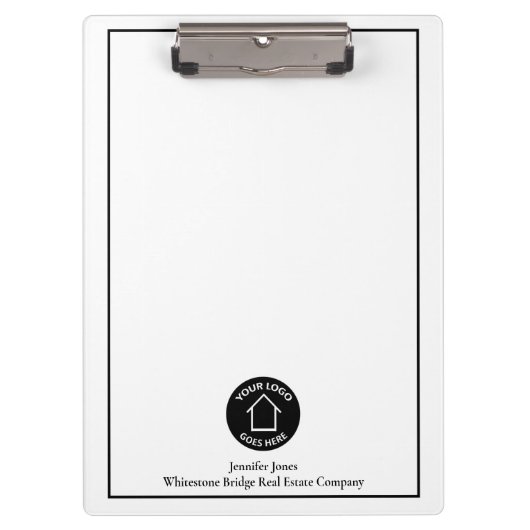 カスタム実在エステート会社のロゴシンプル不動産 クリップボード (正面)