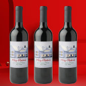 カスタム実在エステート会社ウィンタークリスマスハウス ワインラベル