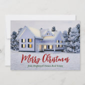 カスタム実在エステート会社クリスマスウィンターハウス シーズンカード (正面)