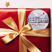 カスタム実在エステート会社クリスマスウィンターハウス ラウンドシール