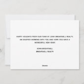 カスタム実在エステート会社ハッピーニューイヤーブルー シーズンカード (裏面)