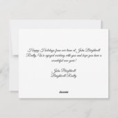 カスタム実在エステート会社ハッピーホリデイズレッド シーズンカード (裏面)