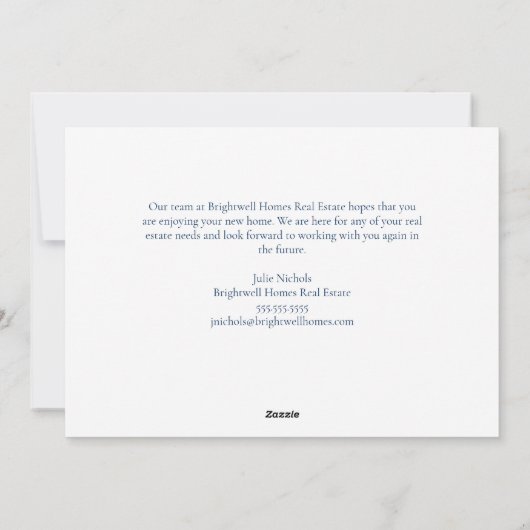 カスタム実在エステート会社ハッピーホリデーズウィンター シーズンカード (裏面)