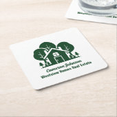 カスタム実在エステート会社フォレストオープンハウス スクエアペーパーコースター (アングル)