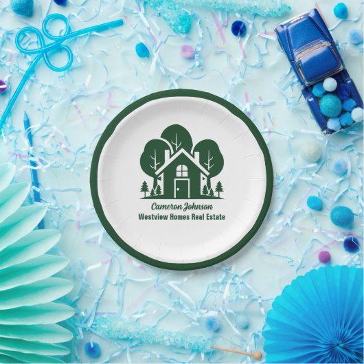 カスタム実在エステート会社フォレストオープンハウス ペーパープレート (パーティー)