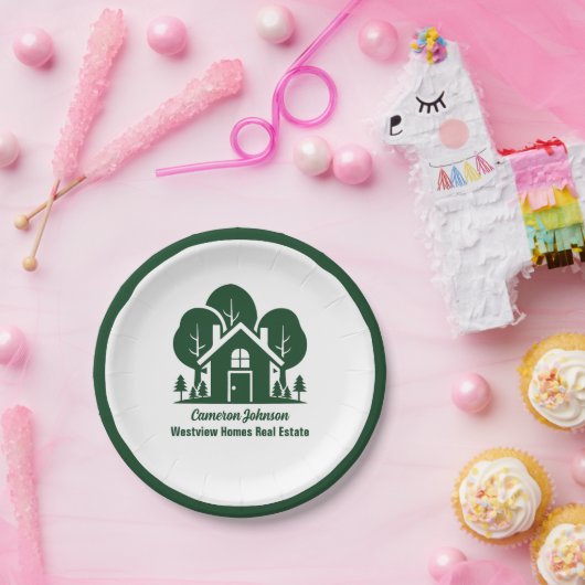 カスタム実在エステート会社フォレストオープンハウス ペーパープレート (パーティー)