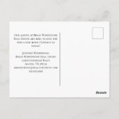 カスタム実在エステート会社ブラック金ゴールドマーケティング ポストカード (裏面)