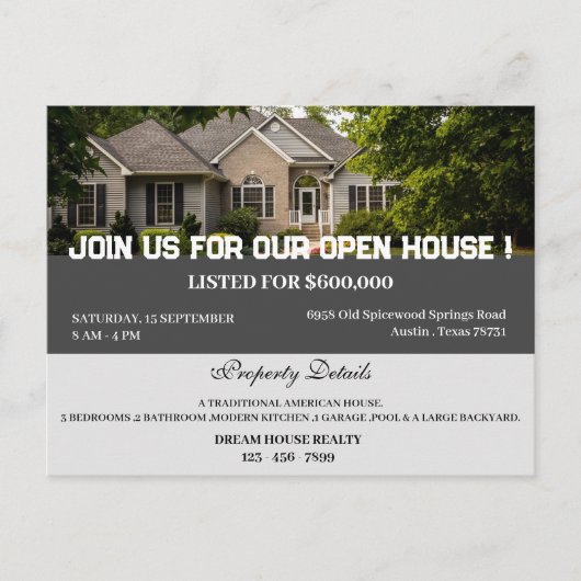 カスタム実在エステート ポストカード (正面)