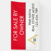 カスタム実在シンプル不動産プロモーション 横断幕 (縦)