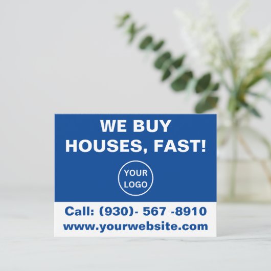 カスタム実在シンプル資産投資家We 買 House ポストカード (スタンド正面)