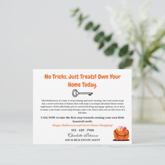 カスタム実在ハロウィーンマーケティングプロモーション シーズンポストカード (スタンド正面)