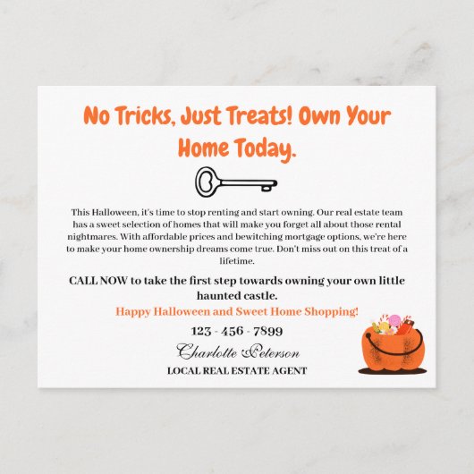 カスタム実在ハロウィーンマーケティングプロモーション シーズンポストカード (正面)