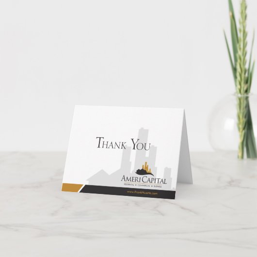 カスタム実在不動産お世話になります サンキューカード (正面)