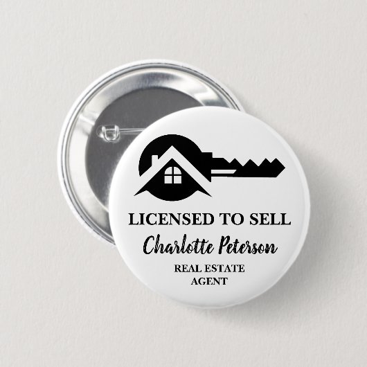 カスタム実在不動産代理店促進 缶バッジ (正面&裏面)