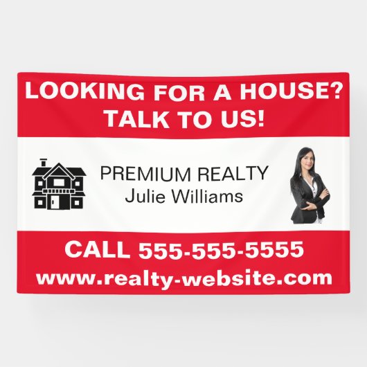 カスタム実在不動産仲介業者写真マーケティング 横断幕 (横)
