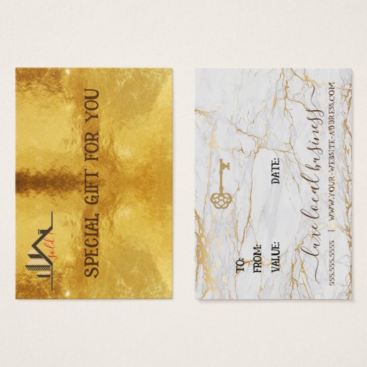 カスタム実在不動産小口商品券 (正面&裏面)