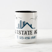 カスタム実在代理小規模企業マーケティング ツートーンマグカップ (中央)