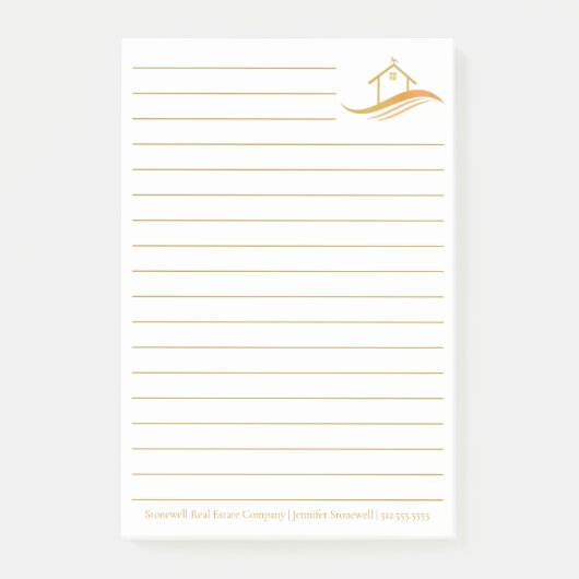 カスタム実在会社金ゴールドハウス不動産仲介業者 ポストイット (正面)
