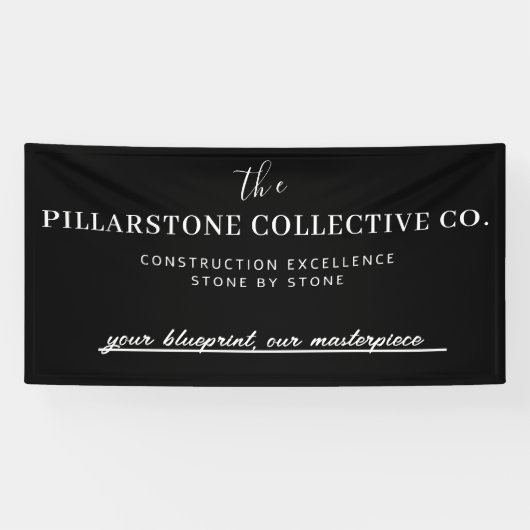 カスタム実在建築会社名 横断幕 (横)