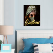 カスタム実在箔(金ゴールドまたは銀)プリント16" x 20" 箔ポスター (インサイチュ (寝室))