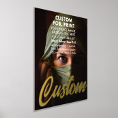 カスタム実在箔(金ゴールドまたは銀)プリント16" x 20" 箔ポスター (レイダウン)