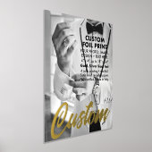 カスタム実在箔(金ゴールドまたは銀)プリント8" x 10" 箔ポスター (レイダウン)