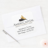 カスタム実在財差出人住所 スクエアシール (封筒)