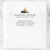 カスタム実在財差出人住所 スクエアシール (バッグ)