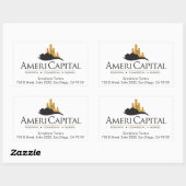 カスタム実在財差出人住所 長方形シール (シート)