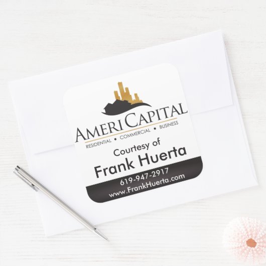 カスタム実在財産 スクエアシール (封筒)