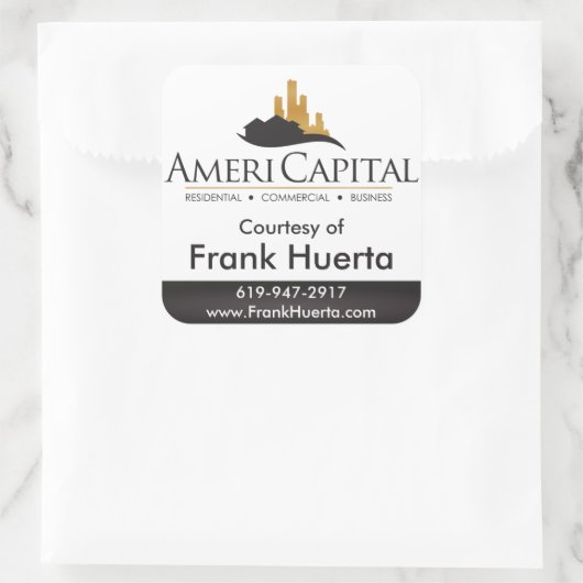 カスタム実在財産 スクエアシール (バッグ)