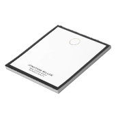 カスタム実在Estate Agentの金ゴールドロゴメモ帳 ノートパッド (回転)