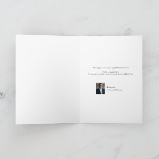 カスタム実在Estate Agent写真金ゴールド シーズンカード (内部)