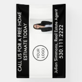 カスタム実在Estate Business Logoフォトマーケティング 横断幕 (縦)